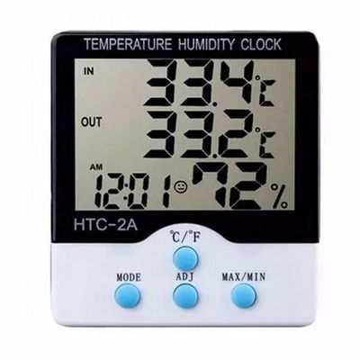 Termômetro Medidor Temperatura Umidade Interno E Externo Com Higrômetro Htc-2A .