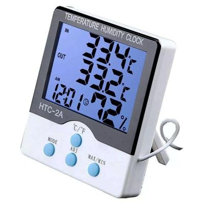 Termômetro Medidor Temperatura Umidade Interno E Externo Com Higrômetro Htc-2A .