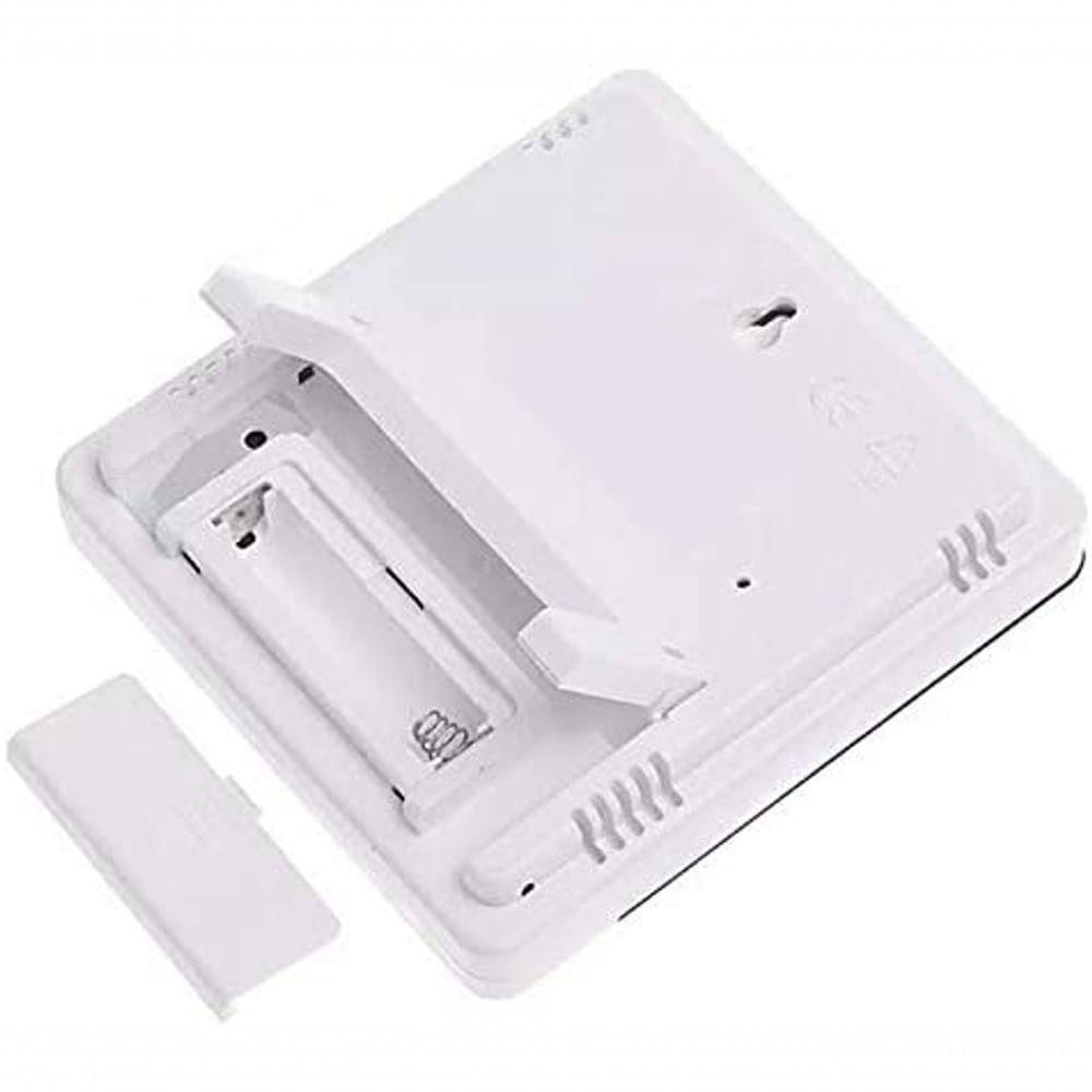 Termo Higrometro Relogio Medidor De Temperatura Digital Humidade De Mesa