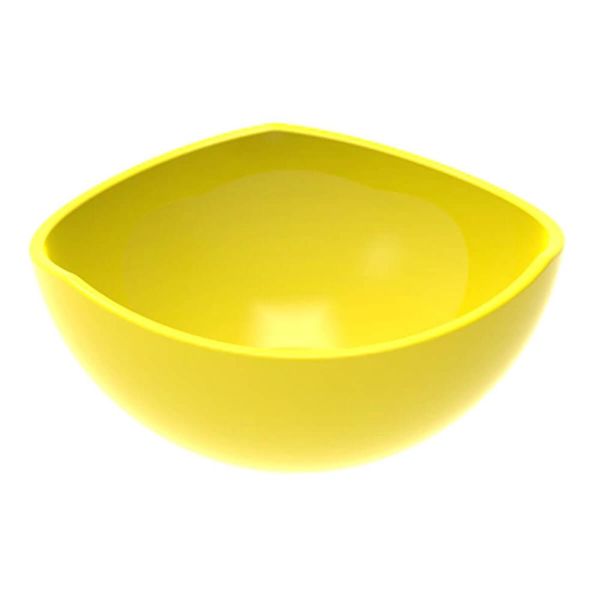 Pote de Sobremesa Doces Avulso 265ml Plástico Amarelo Trio Crippa Tigela Unitária