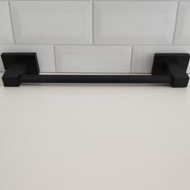 Porta Toalha De Rosto Para Parede Toalheiro Para Banheiro Lavabo Quadrado Black Matte