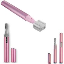 Mini Depilador Elétrico Pelos Rosto Bigode Buço Sobrancelhas Caneta Rosa