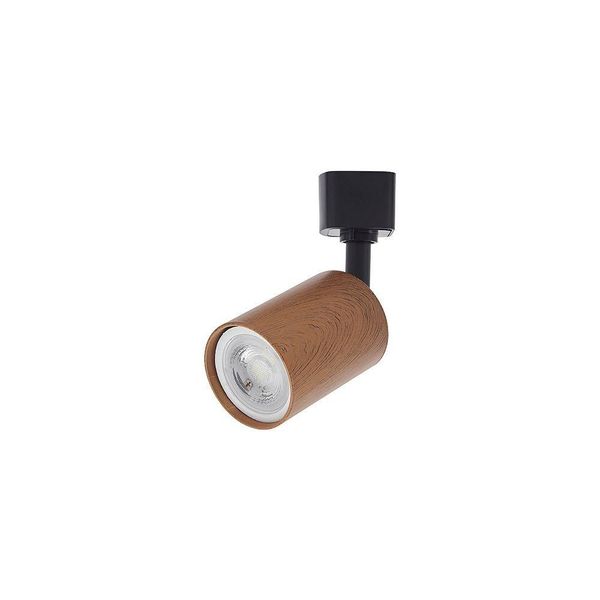 Spot Direcionável Para Trilho Eletrificado Nordecor Holzi Mr16 Gu10 Bivolt Imbuia - Preto 6604