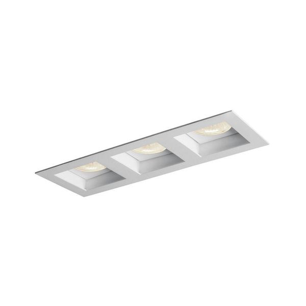 Spot De Embutir Newline Flat Para 3 Lâmpadas Par 20 E27 Bivolt Branco Preto