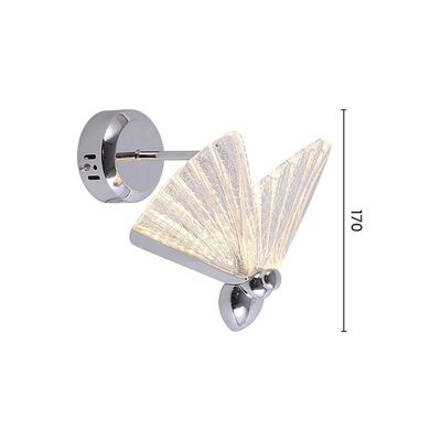 Arandela Borboleta Sindora Qb05104 Led Cromada Bivolt