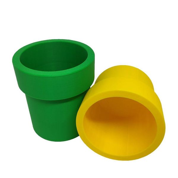 Porta Objetos Caneta 3d Kit De Canos Mario Gamer Mesa Escritório Geek
