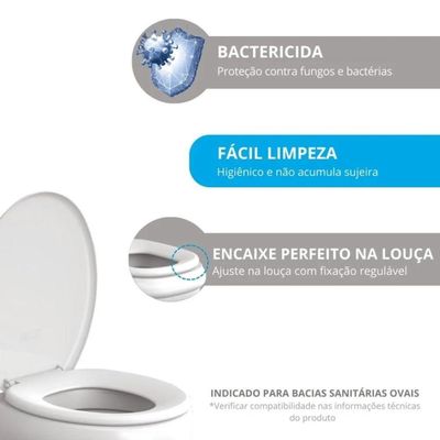 Assento Sanitário Soft - Astra Preto