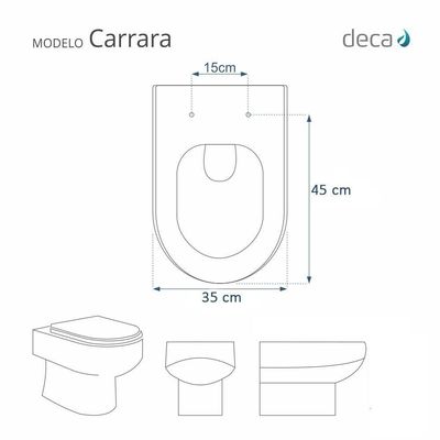 Assento Sanitário Carrara Marrom Fosco