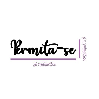 Arte Permita-se 38cmx9,5cm - Cria Arte Laser Rosa