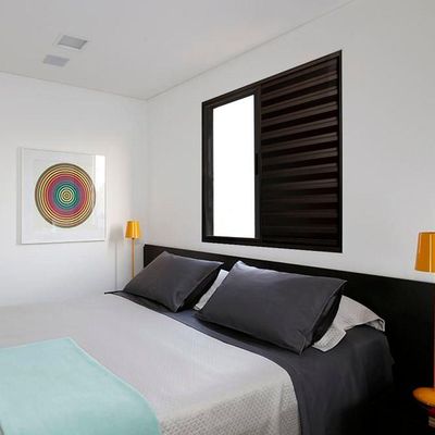 Veneziana 3 Folhas De Correr S/grade 1.00 X 1.50 Alumínio Preto Linha Modular - Hale