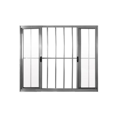 Janela 4 Folhas De Correr C/ Grade 1,00 X 1.50 Alumínio Brilhante Linha Modular - Hale
