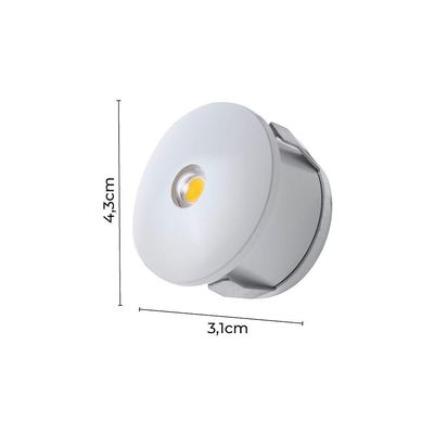 Spot De Embutir Nordecor Zora Mini Led 1w Bivolt Branco 3000k Luz Amarela