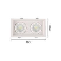 Spot De Embutir Recuado Nordecor Flea Duo Para 2 Lâmpadas Mr16 Gu10 Bivolt Branco 6331