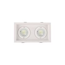 Spot De Embutir Recuado Nordecor Flea Duo Para 2 Lâmpadas Mr16 Gu10 Bivolt Branco 6331