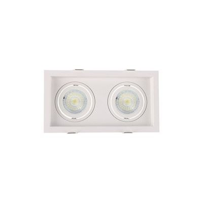 Spot De Embutir Recuado Nordecor Flea Duo Para 2 Lâmpadas Mr16 Gu10 Bivolt Branco 6331