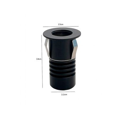 Spot De Embutir Nordecor Auko Mini Redondo Led Alto Irc 90 1w Bivolt Preto 3000k Luz Amarela 6529