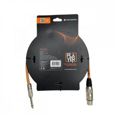 Cabo Para Microfone Player Xlr(f) X P10 3m Preto Hayonik