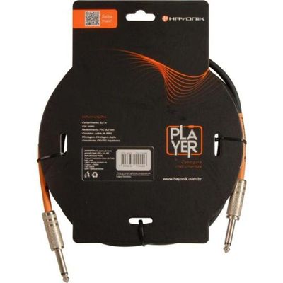 Cabo Para Instrumentos Player P10 X P10 3m Preto Hayonik