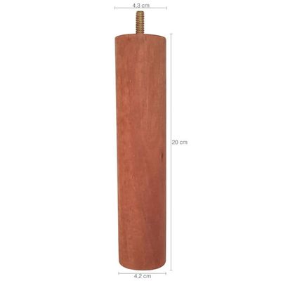 Conjunto 8 Pés de Madeira 20cm Pé Palito Pés para Móveis Dimader Mel