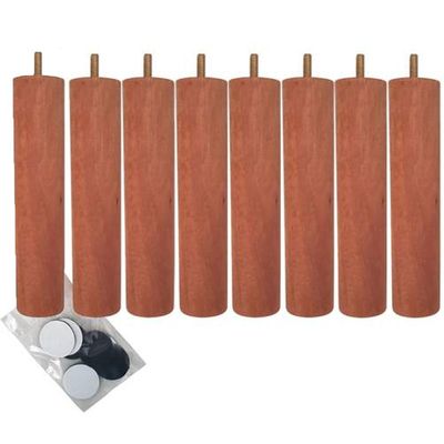 Conjunto 8 Pés de Madeira 20cm Pé Palito Pés para Móveis Dimader Mel