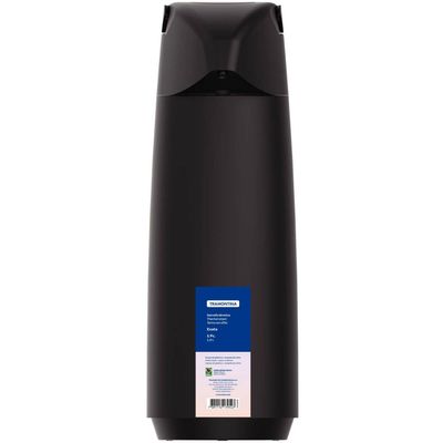 Garrafa Térmica de Café Tramontina Exata 1,8L Água Chá em Plástico Preto com Ampola de Vidro