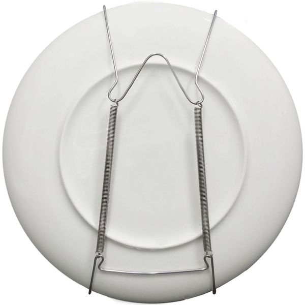 Kit 10 Suportes com Mola Pratos até 30cm Suporte para Prato Decorativo na Parede