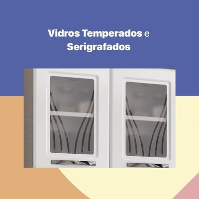 Armário De Cozinha De Aço Kit Triplo 120cm Branco