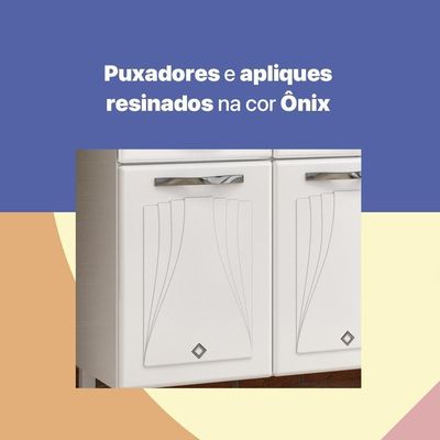 Armário De Cozinha De Aço Kit Triplo 120cm Branco