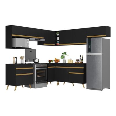 Cozinha Completa De Canto Gb Mp2071 Com Armário E Balcão