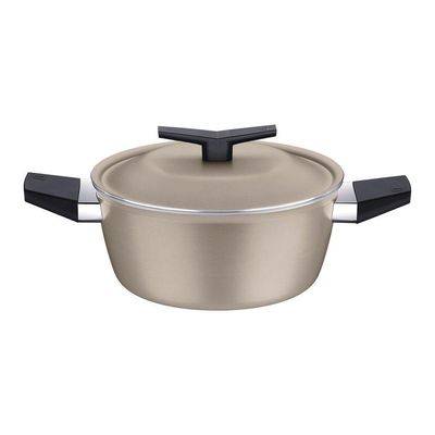 Caçarola Tramontina Spezia Induction Alumínio Antiaderente Starflon Excellent Areia 24 Cm Tramontina