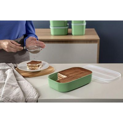 Pote Tramontina Mixcolor Polipropileno Verde Sálvia Tampa Transparente 1,7 L Tramontina