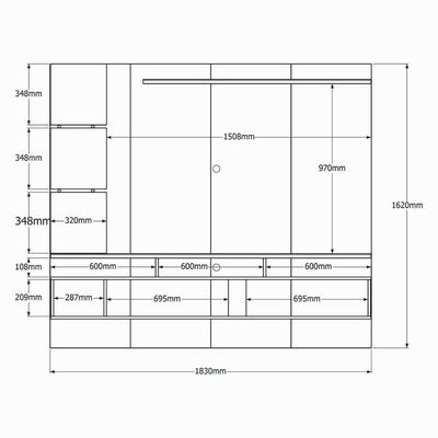 Painel Intense Painel Para Tvs Até 55'' 2 Portas Cinza Perolizado-tauari Lukaliam