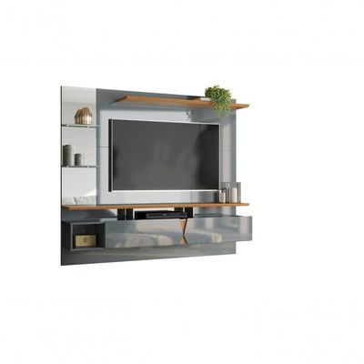 Painel Intense Painel Para Tvs Até 55'' 2 Portas Cinza Perolizado-tauari Lukaliam