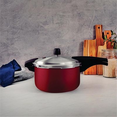 Panela De Pressão Effect Alumínio Revestimento Antiaderente 24 Cm 6L Vermelha Tramontina
