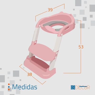 Assento Sanitário Infantil Com Escada Azul