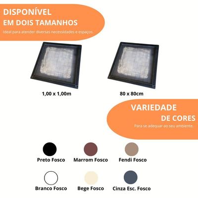 Tampa De Piscina Para Casa De Maquina Com Grelha Invisível 80x80cm Bege Escuro