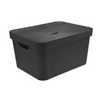 Caixa Organizadora Cube Preta 32 L Com Tampa 46 X 36 X 24,5 Cm Ou