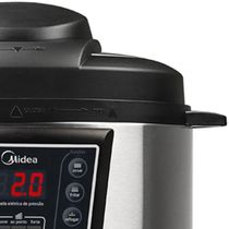 Panela Eletrica Pressao 6l Midea - Ppa71 Inox/preto 110 Volts