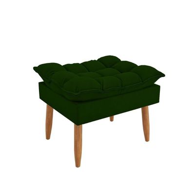 Kit 02 Poltronas + Namoradeira + Puff Opala Balaqui Decor Verde