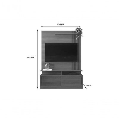 Home Chicago Painel Para Tvs Até 60'' 2 Portas Jequitiba Lukaliam