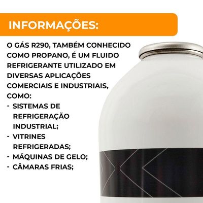 Gás Refrigerante R290 370g - Vix Único