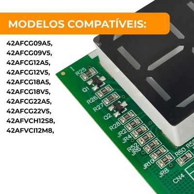 Placa Display Ar Condicionado 9 A 22.000 Btus Silvermaxi E Connect - Midea Springer Admiral Único