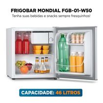 Frigobar Mondial 46L Porta Reversível Branco FGB-01-W50 110V