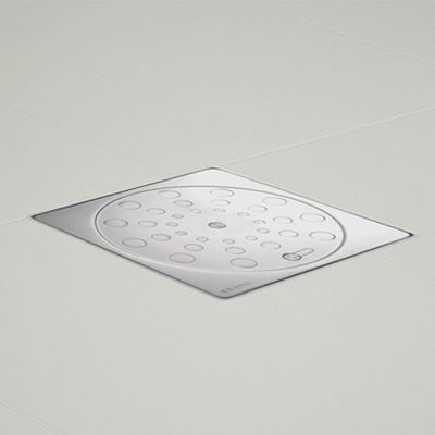 Grelha Ralo De Aço Inox Quadrada 100mm Com Fecho Censi