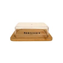 Manteigueira Em Bambu Ecokitchen 19,6x13,4cm Mimo Style - Exclusivo