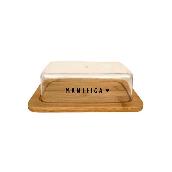 Manteigueira Em Bambu Ecokitchen 19,6x13,4cm Mimo Style - Exclusivo
