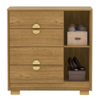 Cômoda Sapateira 4 Gavetas Clarabella Nature