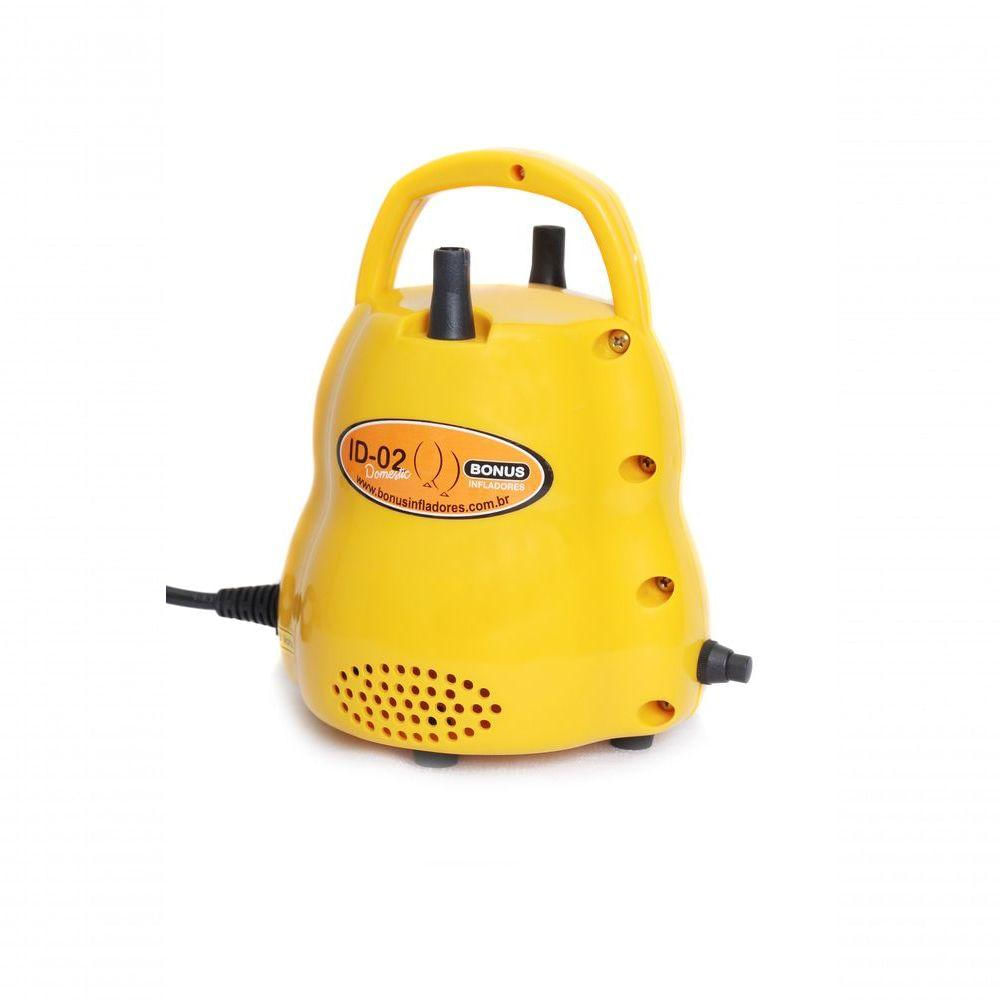 Inflador De Balão Id-02 Doméstic 2 Bicos Bonus Infladores 110v Amarelo