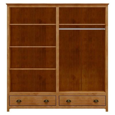 Guarda Roupa 4 Pt Comoda 8 Gv Madeira Maciça Freijo Milani Store
