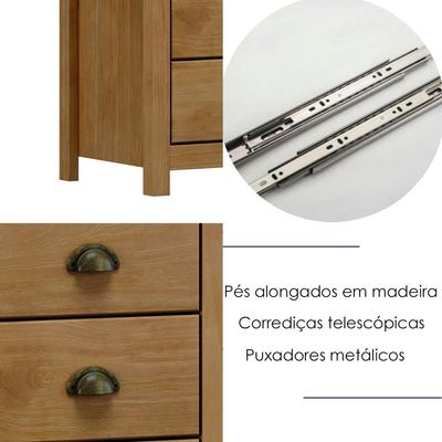 Comoda 4 Gv 02 Mesas De Cabeceira 3 Gv Madeira Maciça Freijo Milani Store